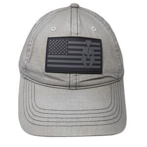 Kryptek U.S. Flag Strapback Baseball Cap Gray One Size Adjustable Embroidered